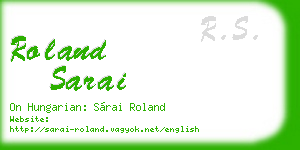 roland sarai business card