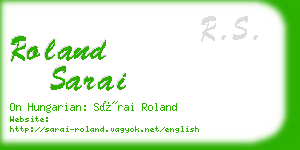 roland sarai business card
